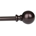 Utopia Alley Utopia Alley D34RB 48-86 in. Adjustable Curtain Rod with Round Finials - Bronze D34RB